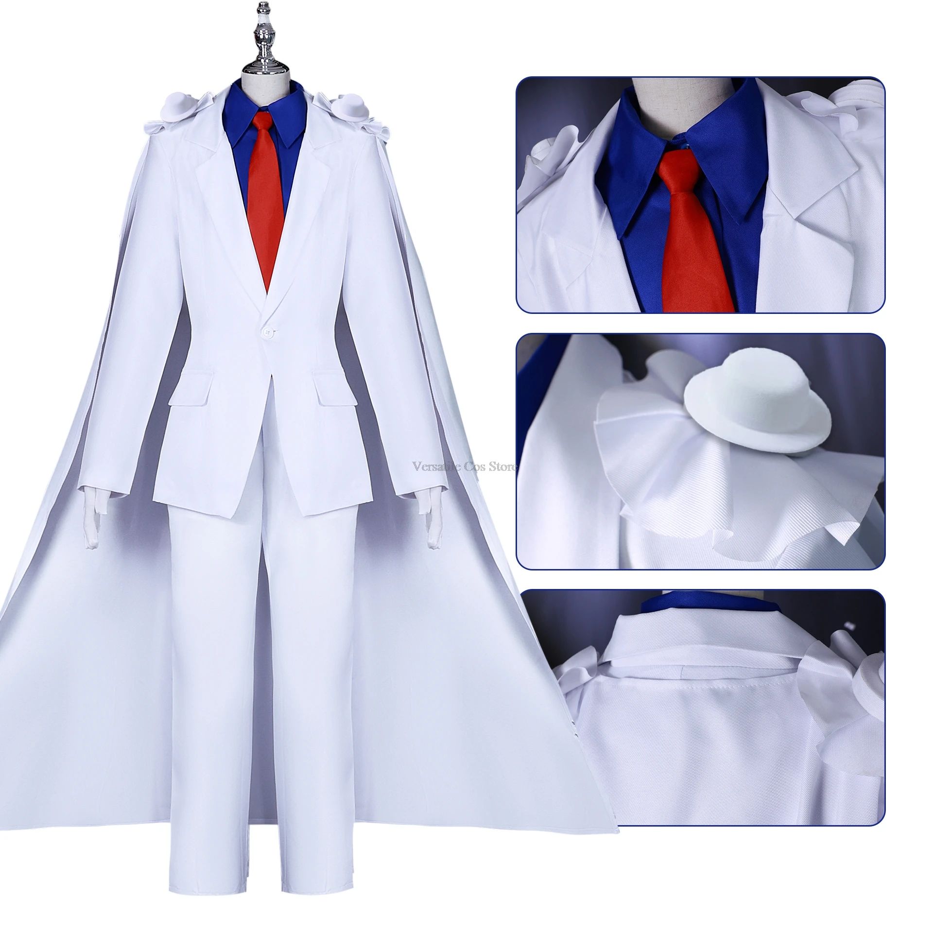 Anime Damous Detective Cosplay Kid the Phantom Thief costume White suit clothings  halloween cosplay shoes Outfit Uniform