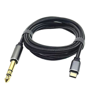 1/2/3/5m USB C to 6.35mm cable,Type C to 6.5mm audio adapter auxiliary jack stereo cable for amplifier, speaker, Mixing Console