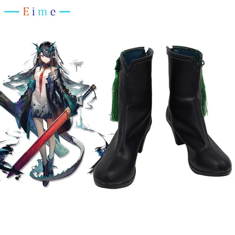 

Обувь для косплея Dusk, игра Arknights, реквизит для косплея, обувь из искусственной кожи, карнавальные ботинки на Хэллоуин, индивидуальный заказ