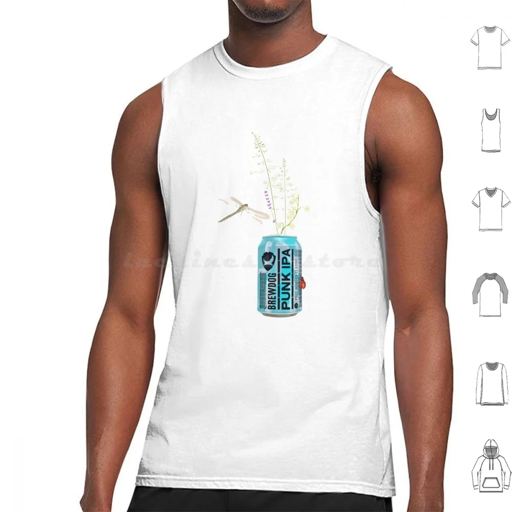 Brewdog-camisetas sin mangas Punk Ipa, Tops de algodón con estampado de perro cervecero, logotipo de perro cervecero europeo