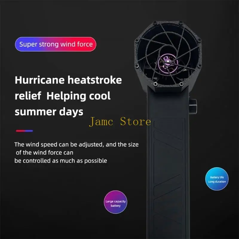 LX0B 130000RPM Electric Air Dusters Jet Dry Blower 3 Speed Rechargeable Cooling Fan