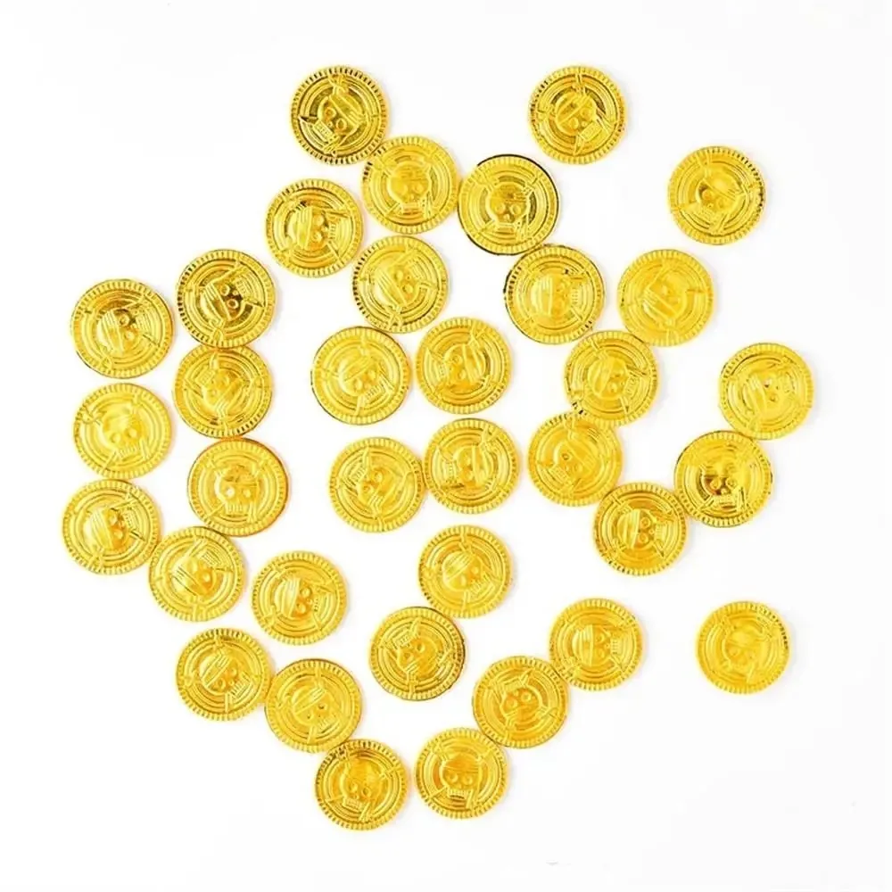 Plastic Pirate Gold Coins Gold Sliver Game Coin Fake Gold Treasure Kid Favor Party Decoration Halloween Gold Coin Party Supplies view 5