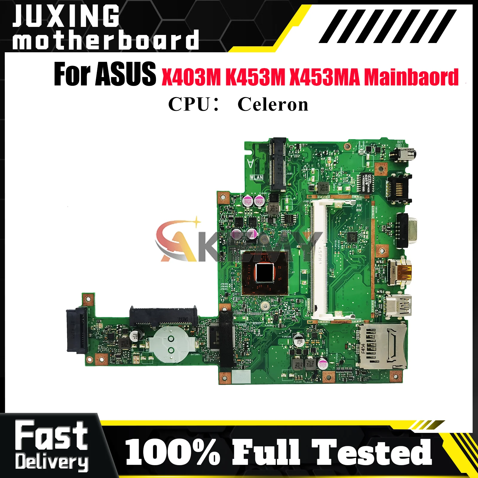 

X453MA Laptop Motherboard For ASUS VivoBook X453M X403M X453MA K453M Notebook Mainboard With Celeron CPU 100% tests OK fast ship