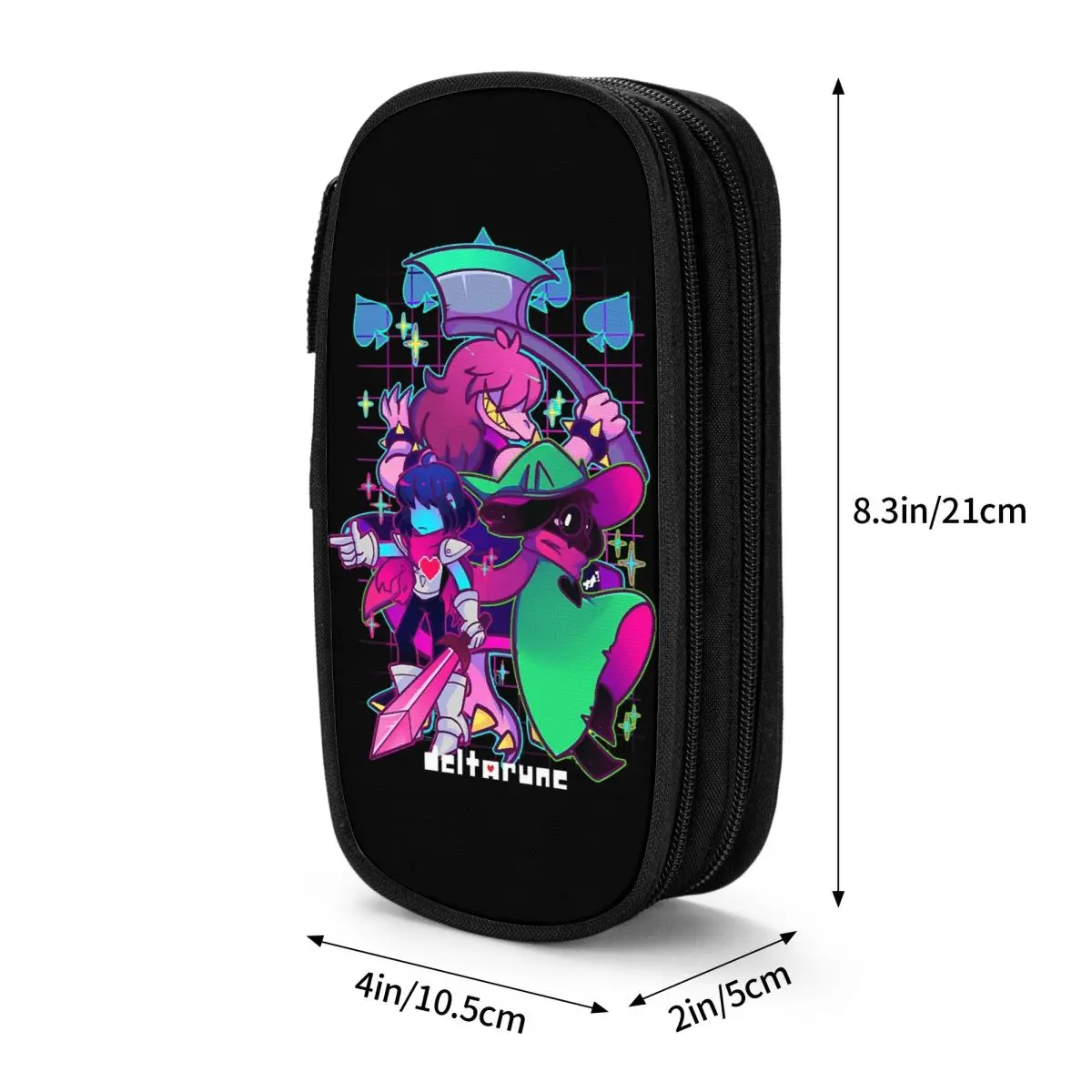 Deltarune Kris Ralsei Pencil Case Pen Holder Bags Student Large Storage Students School Zipper Pencil Box