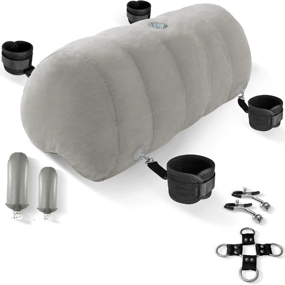 Cushion Furniture for Bedroom Sex Pillow Couples Sex Toys SM Product Heart Shaped Inflatable Dildo Mount Cross Strap Nipple C