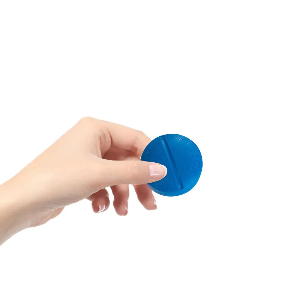 Travel Portable Round Pills Box Medicine Case with Removable 4 Slots Leak Proof Seal Storage Organizer for Camping Outdoor Use