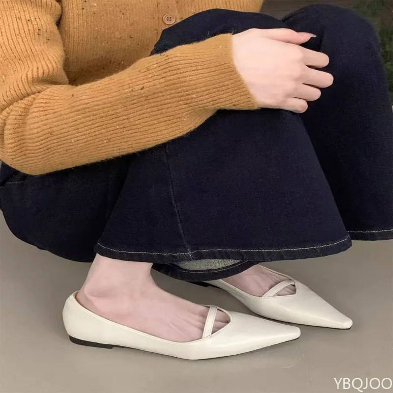 Women's Fashionable versatile retro pumps Elegant single shoes New lady Solid Color elegant minimalist women pointed  shoes