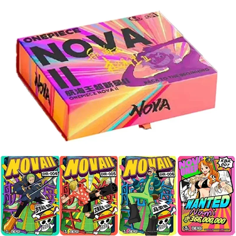 

NOVA VOL.2 One Piece Cards Luffy Zoro Nami Anime Collection Cards Mistery Box Board Games Toys Birthday Gifts for Boys and Girls