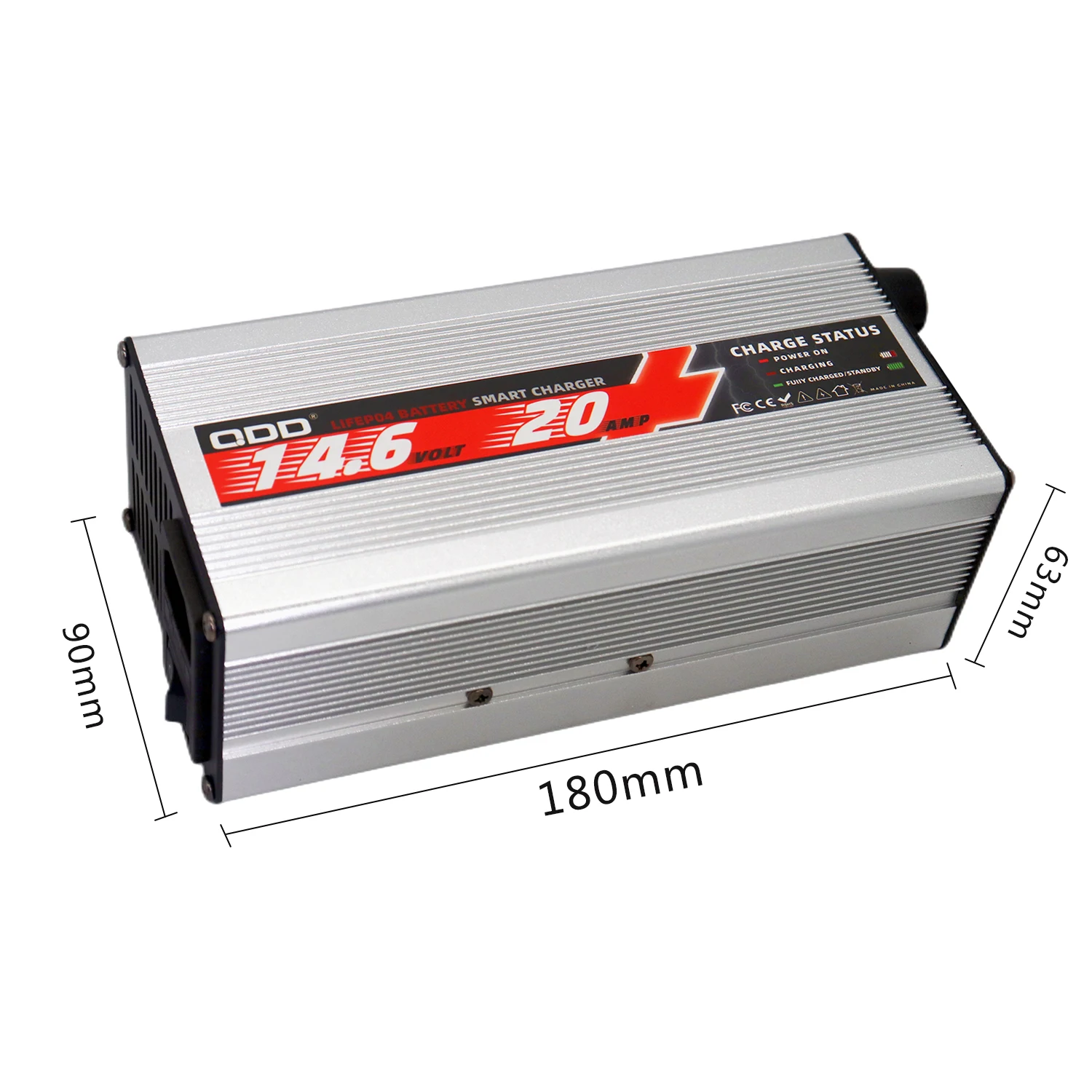 14.6V 20A LiFePO4 Battery Charger Suitable for 4S 12.8V Lithium Battery Pack with Anderson 50 Connector Fast Charger