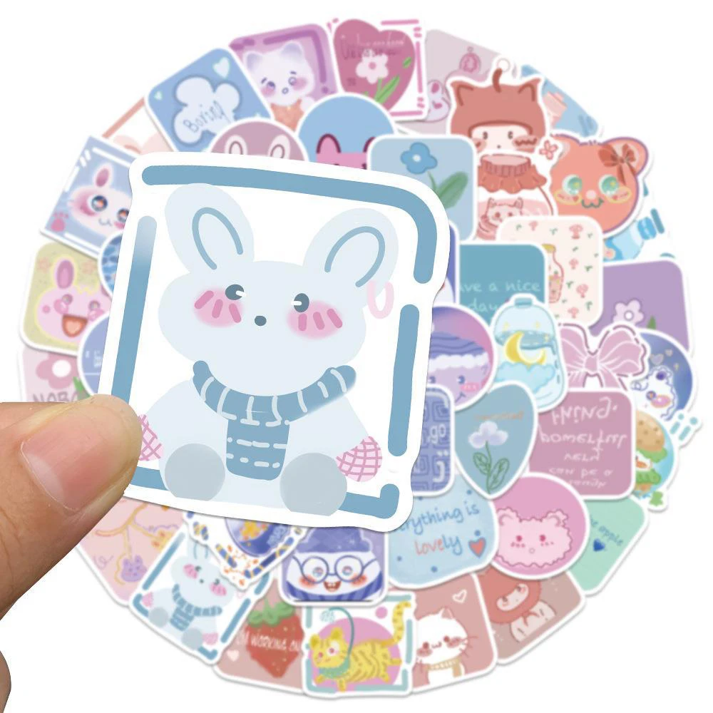 

10/30/50pcs Ins Style Anime Animal Graffiti Stickers Cute Aesthetic Decals DIY Water Bottle Laptop Phone Waterproof Sticker Toy