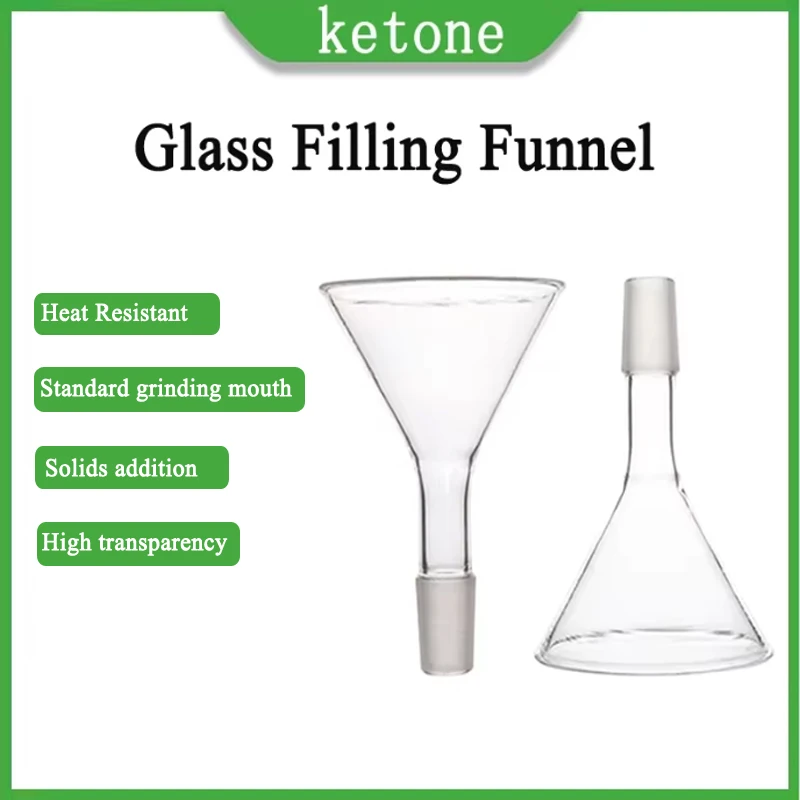 

Glass Dosing Funnel 90/100/120MM Triangular Dosing Funnel Experimental Glass Chemical Glassware Triangular Powder Funnel