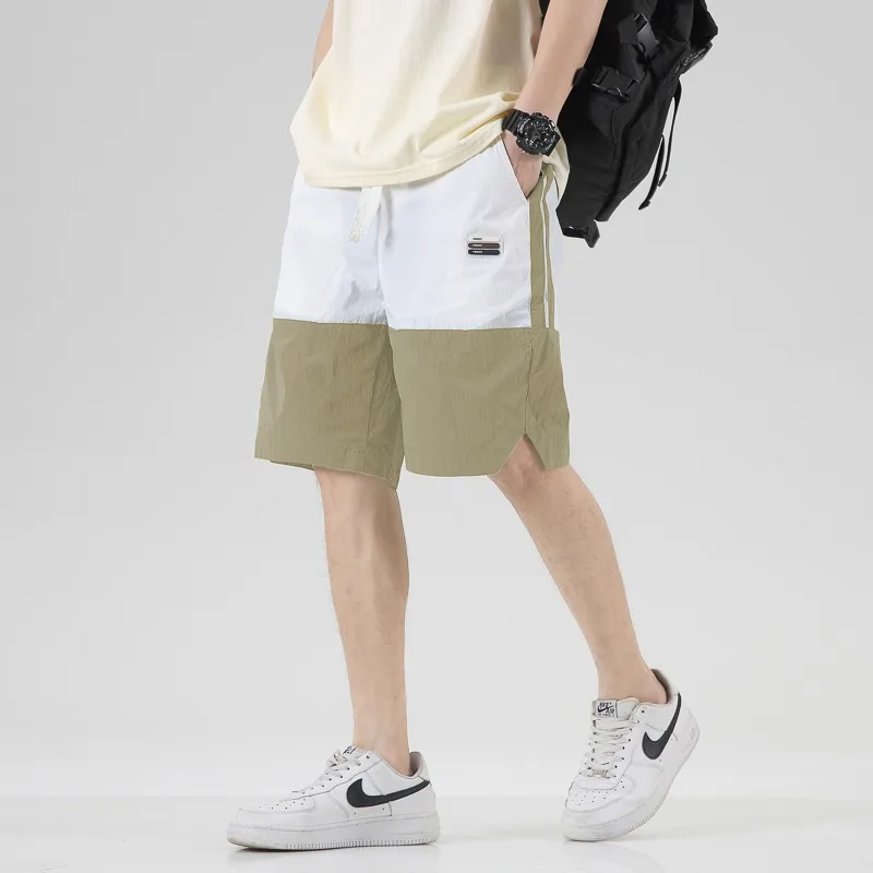 Summer Capris Men's Fashion Loose Fitting Straight Leg Pants Sports Casual Beach Pants