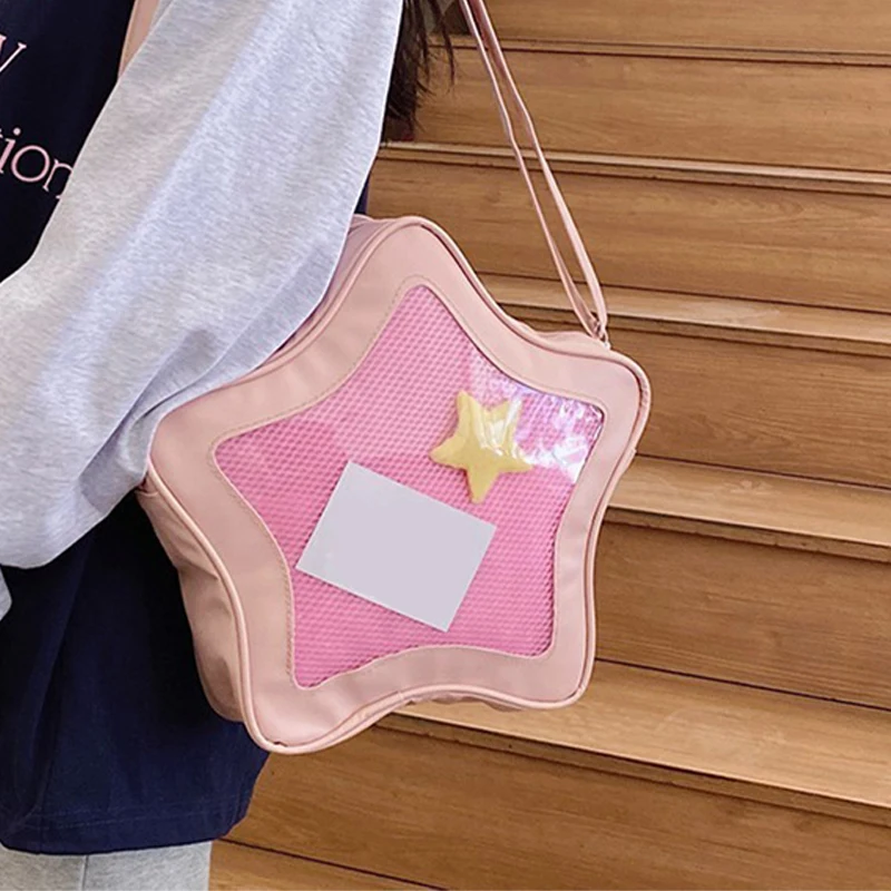 موضة جديدة Itabag الكورية نمط المتخصصة الخماسية نجمة حقيبة كروسبودي سعة كبيرة حقيبة كتف شفافة لطيف حقيبة رائعة #2