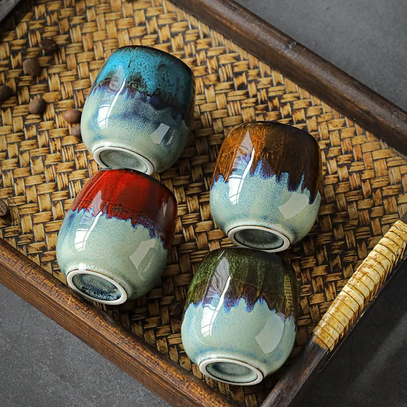 80ml ceramic kiln into espresso cup small creative hand warm spirit owner sample tea cup hair home kitchen mug
