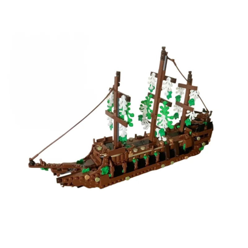 

MOC boat building model - Small particles building blocks toy set with 483 pieces - Suitable for all enthusiasts - Desktop displ
