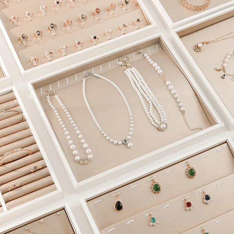 

Держатель для браслета, витрина для хранения ювелирных изделий из искусственной кожи, лоток для выдвижного ящика, столешница, кулон, серьги, ожерелье, органайзер для колец