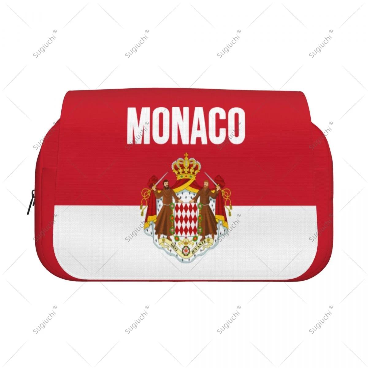 Pencil Case Scissors Bags 3D Monaco Flag Double-layer Oxford Cloth Stationery Storage Pen Box Case