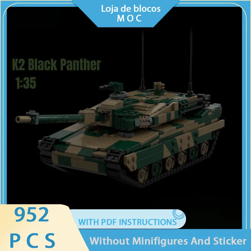 

Exquisite New Product MOC Building Blocks Military Model K2 Black Panther Tank Technology Modular Festival Gift Toy DIY Assembly