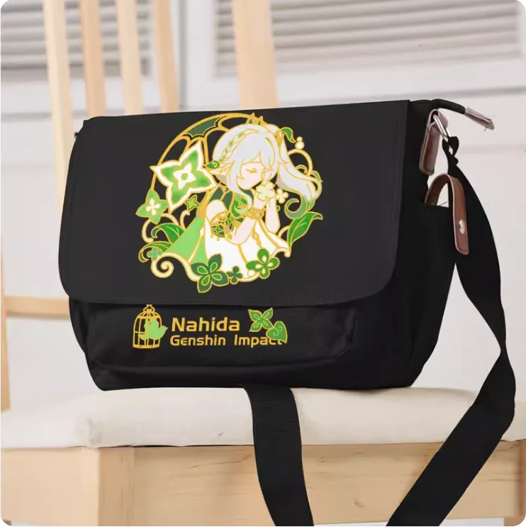 Anime Genshin Impact Nahida Cosplay Casual Oxford Messenger Bag Schoolbag Shoulder Bag Student Teenage Gift B232