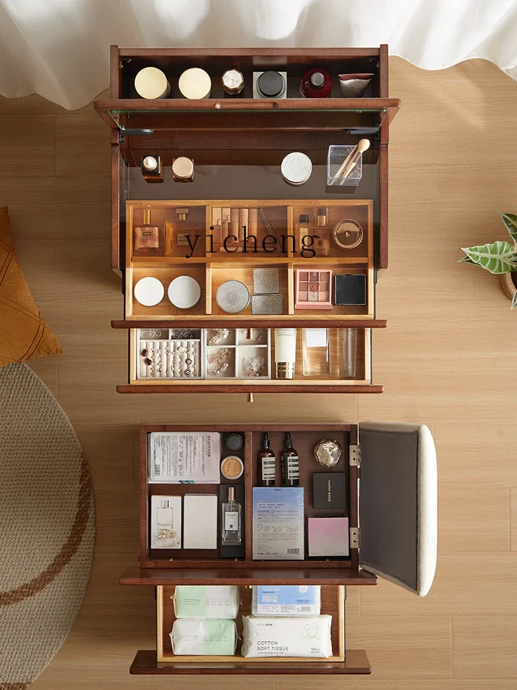 Small Apartment Bedroom Bedside Table Dresser Integrated Multifunctional Desk