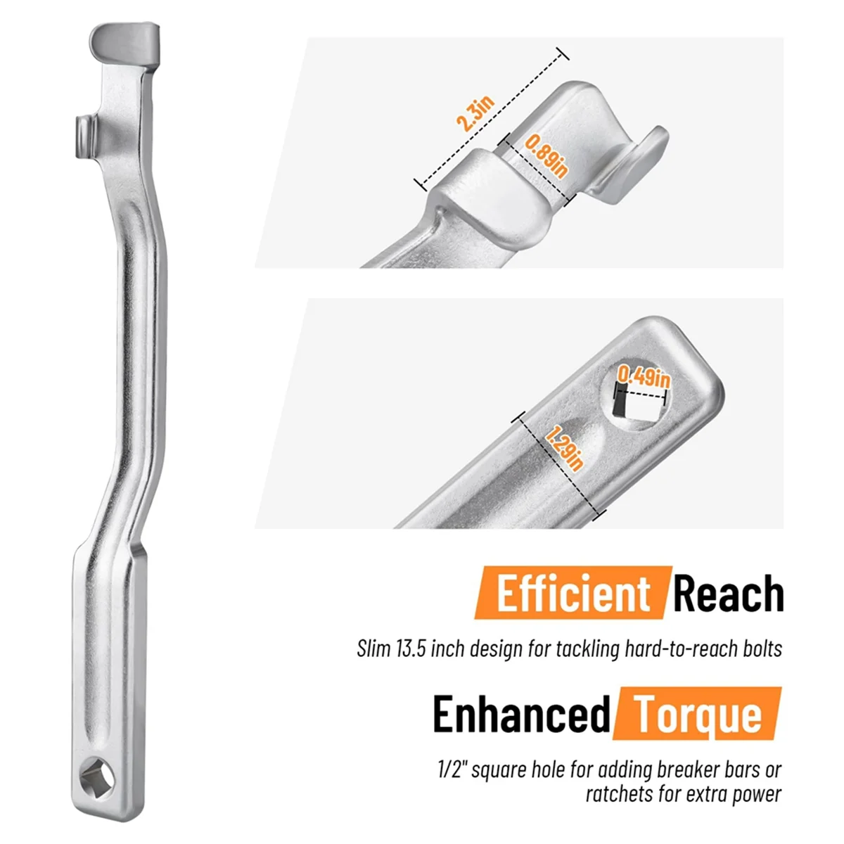 2 Stuks Sleutel Verlengstuk Gereedschap, Sleutel Extender Adapter Voor 1/2 Inch Drive Breaker Bars / 21 Mm Hex Drive Tools