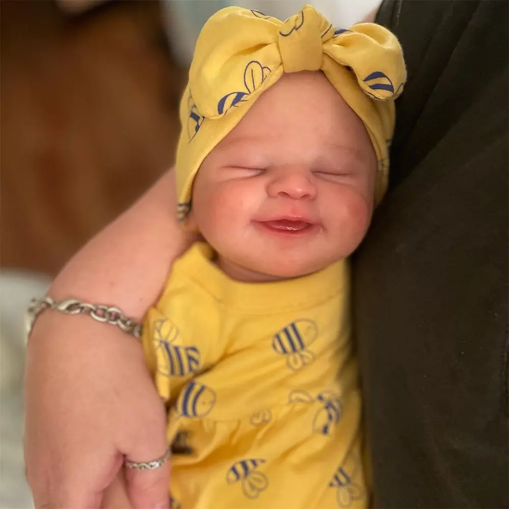 Cute Alisha Newborn Doll 20 Inch Bebe Reborn Handmade Realistic Sleeping Baby rales para niñas Birthday Gifts