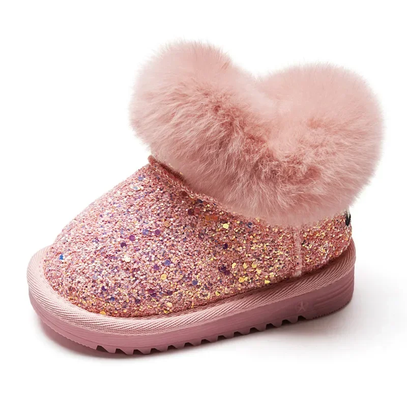 Botas Girl Boot Winter Shoe Baby Snow Boot Soft Soled Walking Shoe Fashion Princess Shoe Girl Boot Plush Kid Shoe Cotton Shoe 부츠