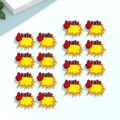 

50Pcs Price Tags Creative Paper Promotional Price Signs Retail Shop Advertising Labels Market Sale Stickers Advertising Tags