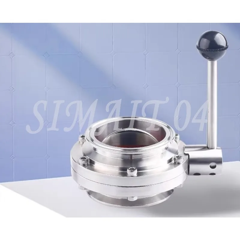 304 Stainless Steel Quick-loading Butterfly Valve, Sanitary Manual Quick-fitting Clamp Type, Chuck