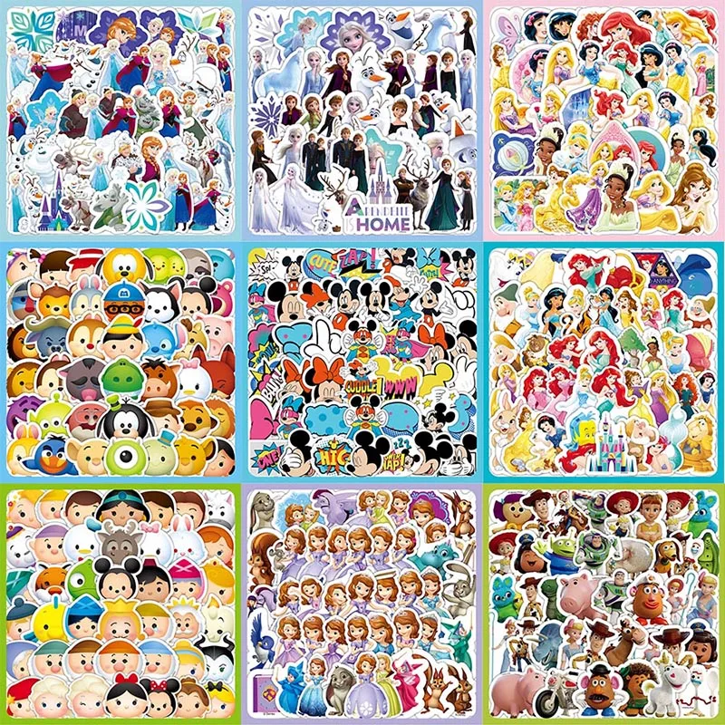 20pack/lot Disney Mouse Stickers Creative Princess Scrapbooking DIY Diary Decorative Luggage Sticker Album Stick Stationery