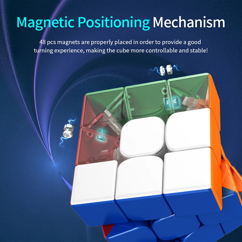 Moyu RS3M 2020 3X3 Magnetic  Magic Cube Maglev Speed Cube  educational toy magnet cube Profession Kid Gift Puzzle Toys