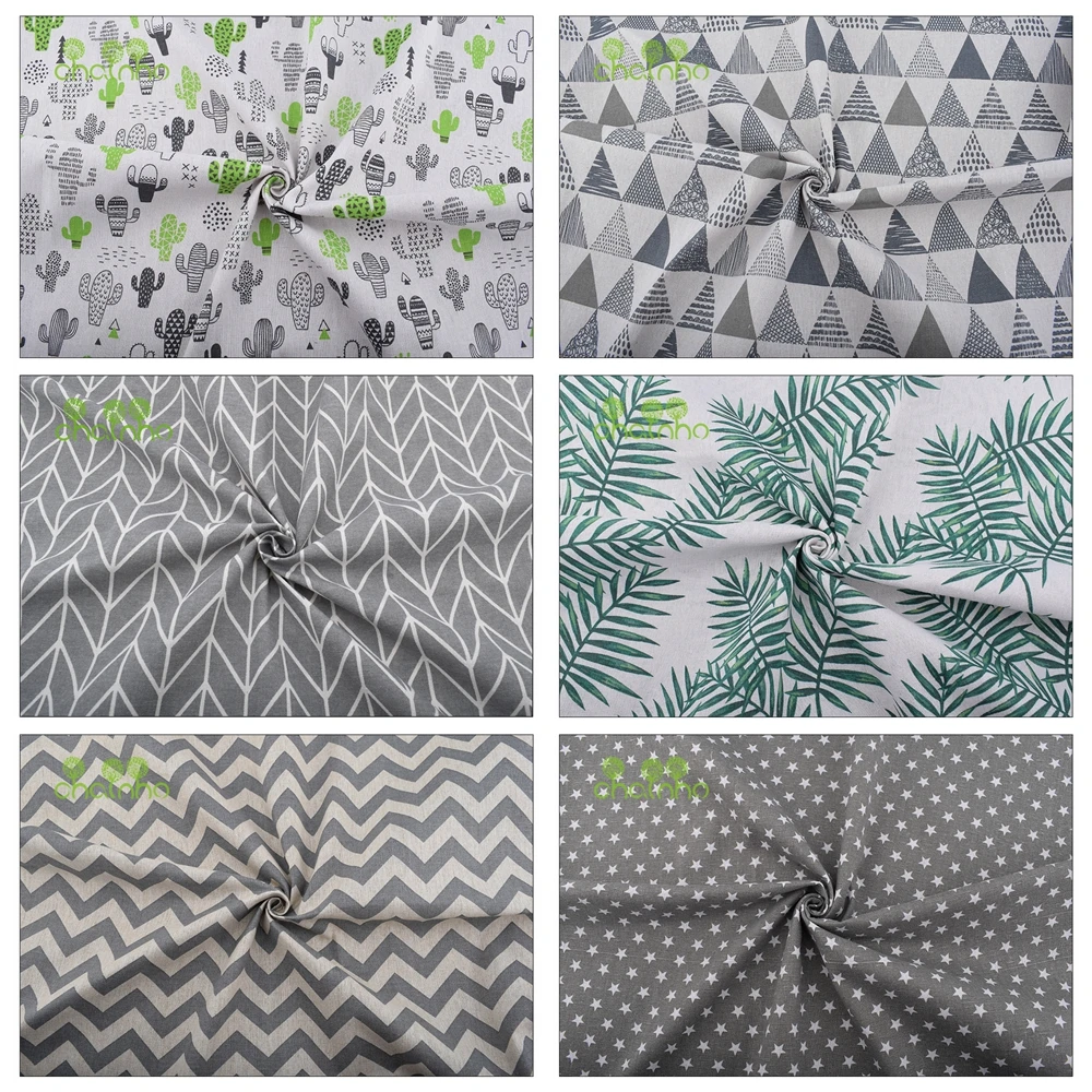 Sewing Geotextile Fabric - Chainho,Printed Cotton Linen Fabric,DIY Sewing Quilting