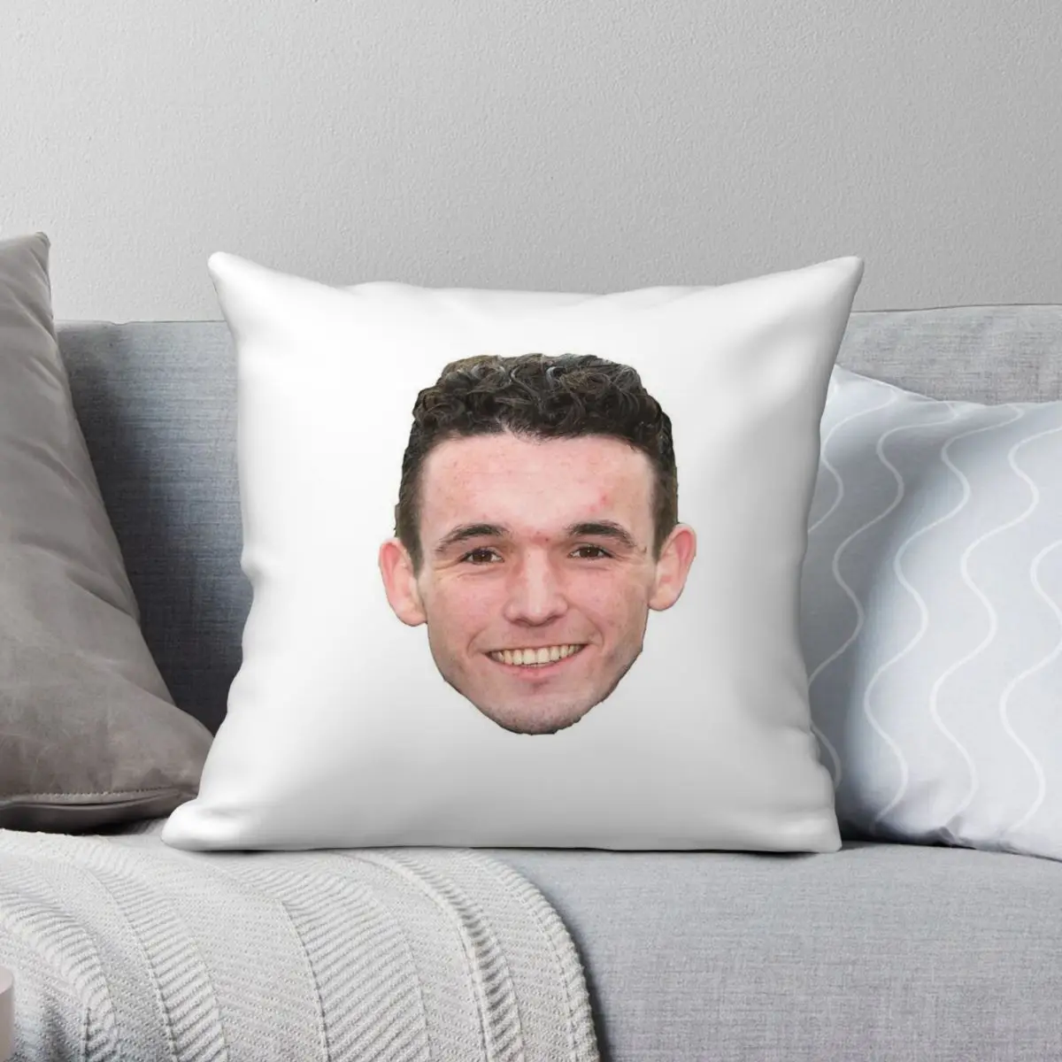 

John Mcginn Head Scotland Square Pillowcase Polyester Linen Velvet Creative Zip Decor Sofa Seater Cushion Cover