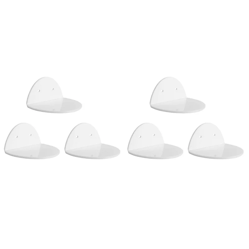 

A50U Набор акриловых плавающих настенных полок 6 для камер видеонаблюдения, радионяни, динамиков, универсальная маленькая настенная полка, белый