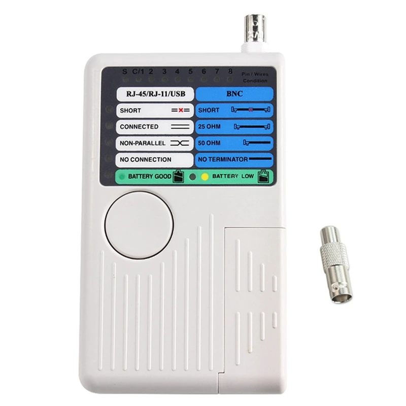 Professional Multi Function 4 In 1 Network Cable Tester RJ45/RJ11/USB/BNC LAN Cable Cat5 Cat6 Wire Tester