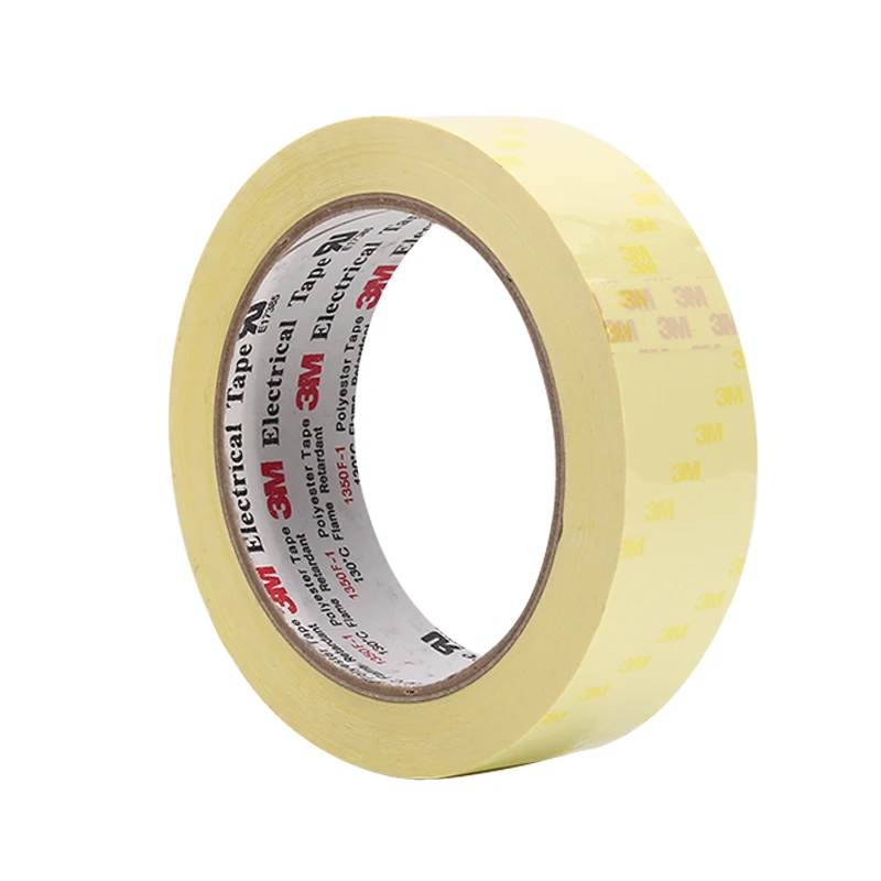 

3M 1350F-1 Mylar Tape High Adhesion Waterproof High Temp Tape PET Single-Sided Masking Insulation Yellow Mylar Tape