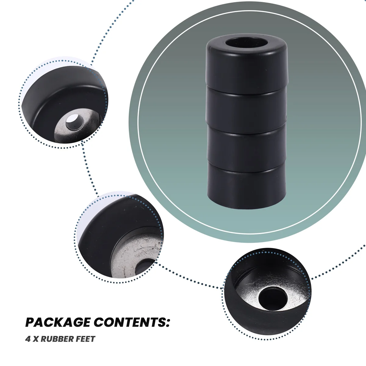Набор из 4 резиновых ножек для воздушного компрессора