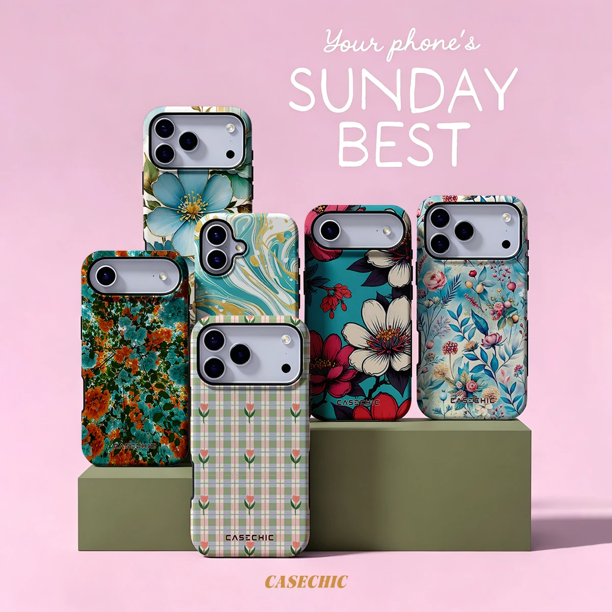 Tulip Plaid For Samsung Galaxy S26 Ultra A56 Exquisitely Pattern Double Protective Phone Cover Cases CaseChic