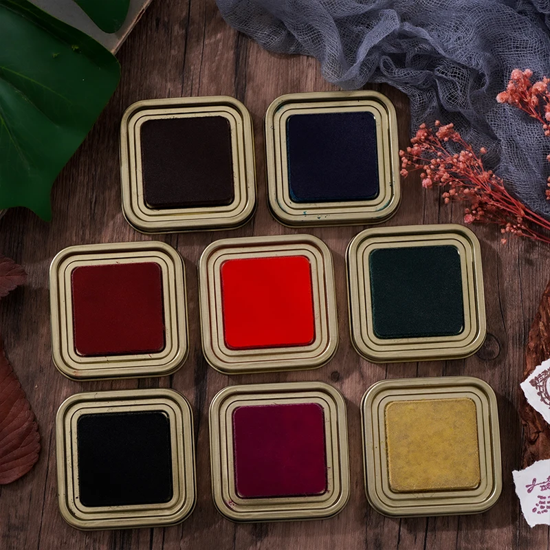 8 أنماط الرجعية القوطية مختمة مخطط اليدوية سجل القصاصات طالب لوازم الذاتي الحبر ختم Inkpad المدرسة الملحقات القرطاسية #2