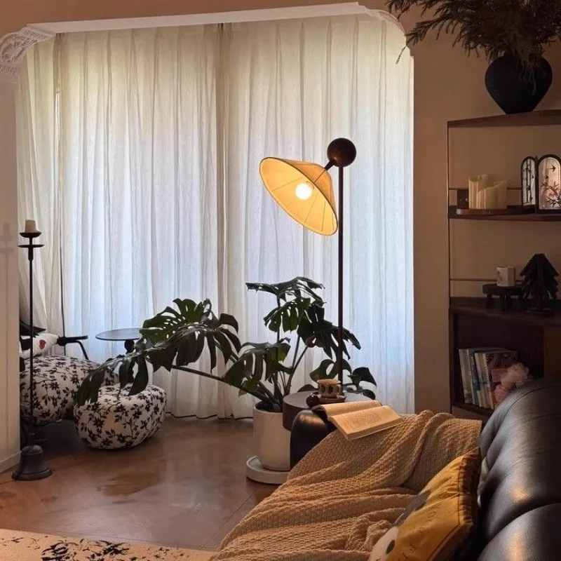 Ins style storage rack floor lamp new vintage style living room with drawers master bedroom full spectrum eye protection lamp