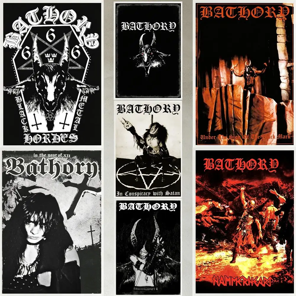 band Bathory Poster Poster HD Waterproof Self-adhesive Art Print Wall Decor for Bedroom Living Room Gift