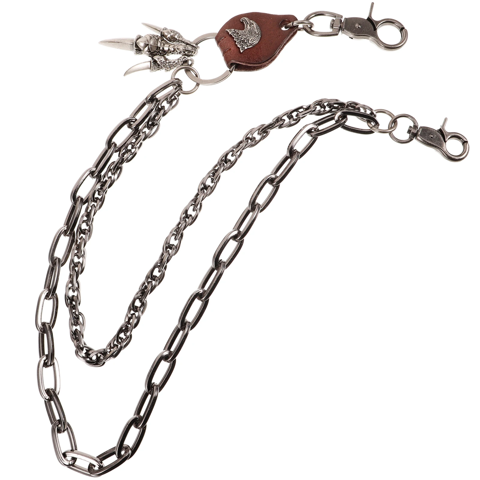 

Metal Waist Chain Brown Durable Pants Chains for Men Women Jean Decorative Accessories Hardness No Break Punk Style Belt