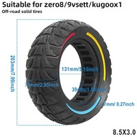 Multicolor Honeycomb Solid Electric Scooter Tires Accessories Suitable for Kugoo G2 Pro Non-Pneumatic Skateboard Wheels