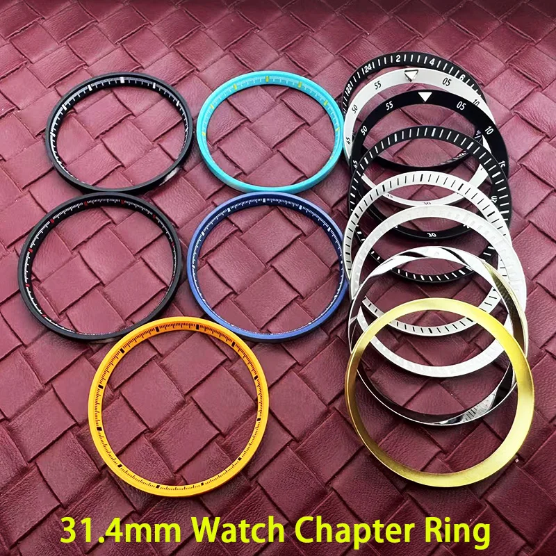 Mod 31.4mm Chapter Ring Fits 6105 6309 Turtle Captain Willard Men Diving Watch Case NH35 NH36 Movement Watch Case Refit Parts