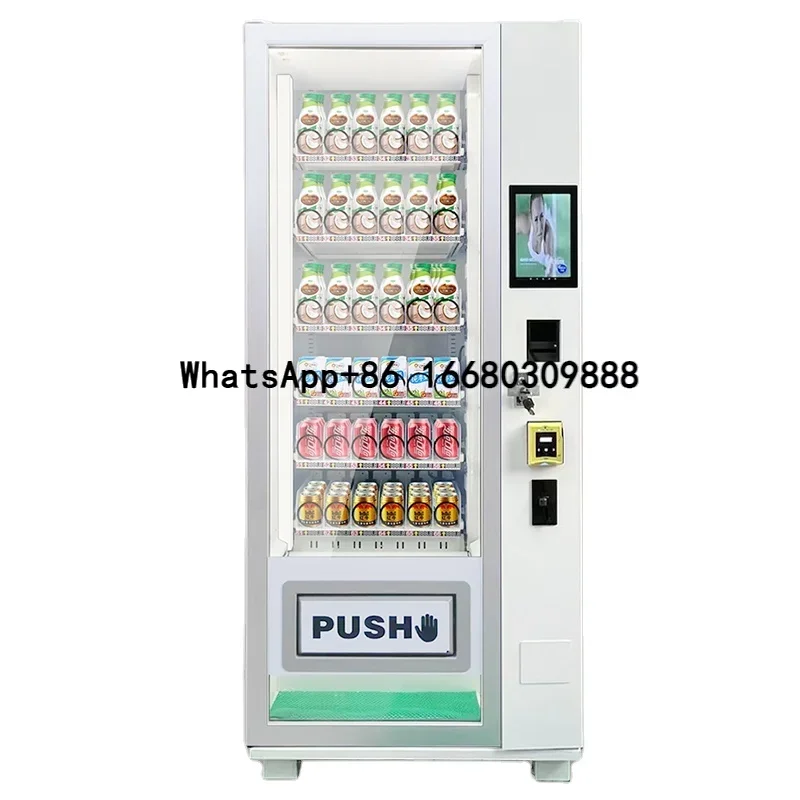 

10.1 inch touch screen food beverages snacks drinks refrigerator vending machine