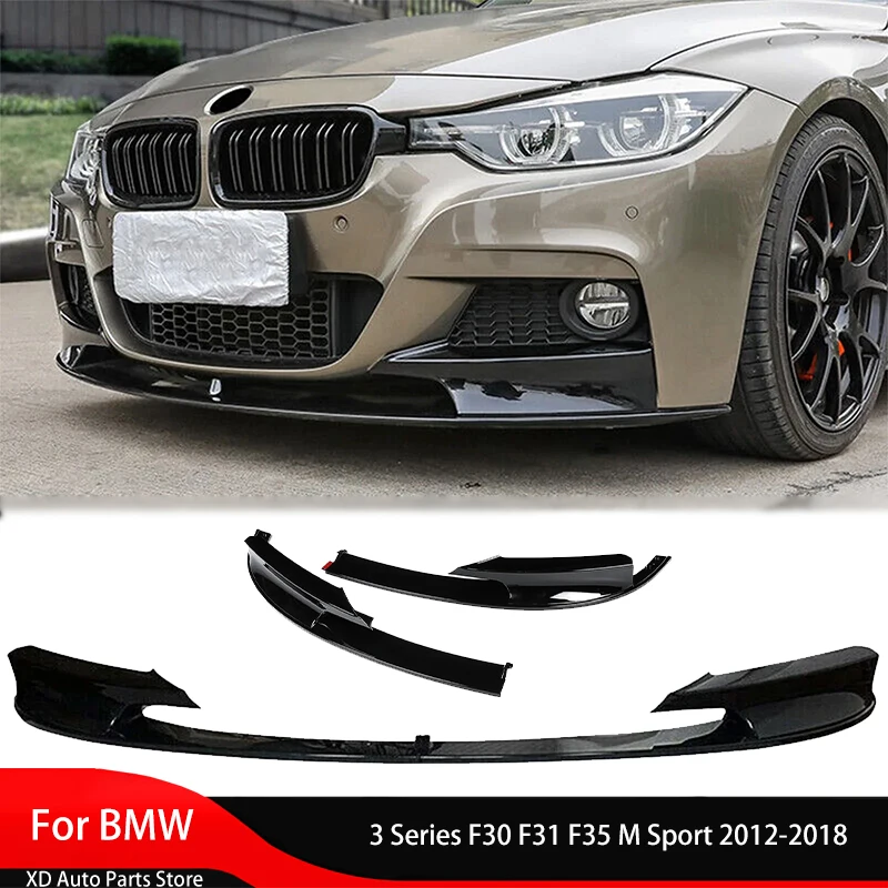 

Front Bumper Lip for BMW 3 Series F30 F31 F35 M Sport 2012-2018 Splitter DIffuser Spoiler Front Apron Surround Auto Parts