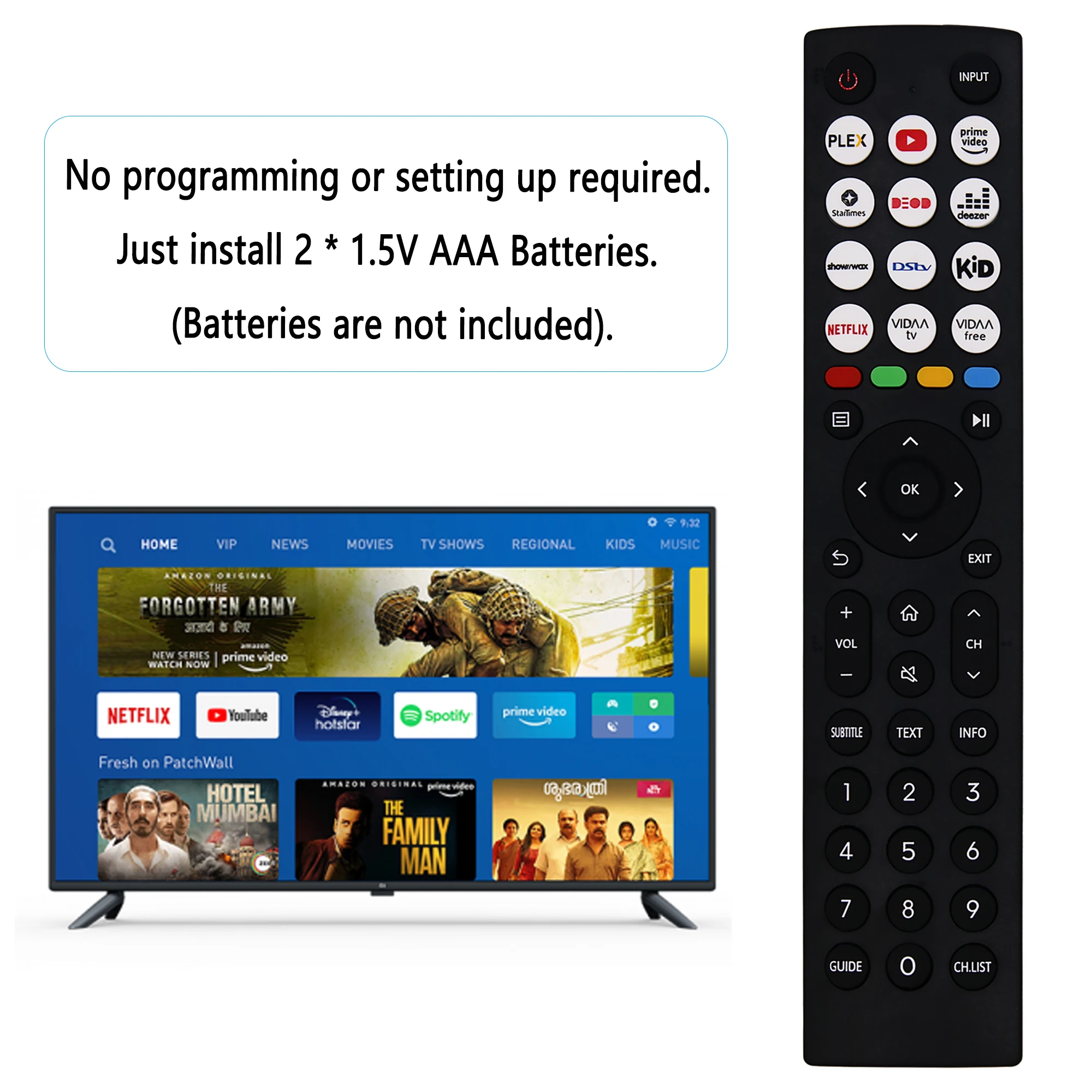 EN2J36H Replace Remote Control Compatible with Hisense 4K ULED LED LCD TV 65U7HQ 55U8HQ 55U8HAU 65U8HQ 75U8HAU 55E7HQ 65U8HAU 50