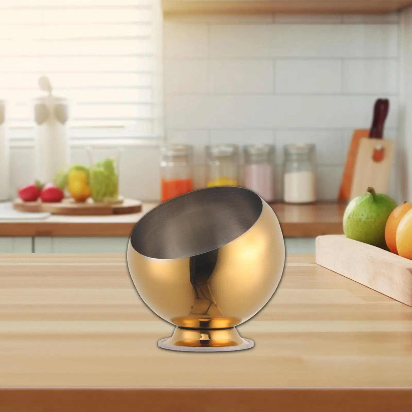 

Stainless Steel Sugar Bowl Metal Oblique Sugar Bowl Sauce Pot