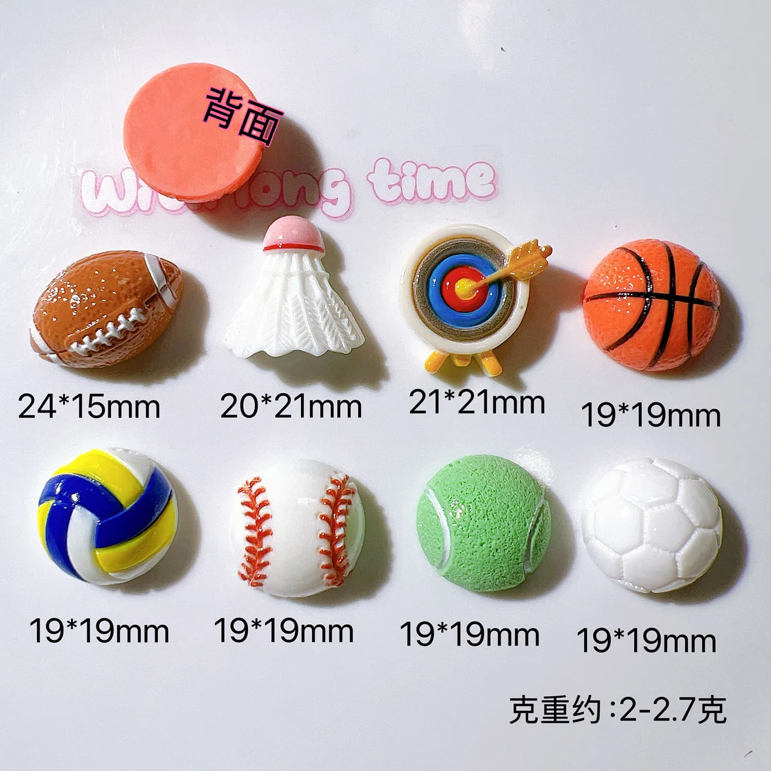 10pcs Simulation Sports equipment - Basketball, Football Resin Pendants DIY Handmade Earrings, Necklaces, Keychains Accessories