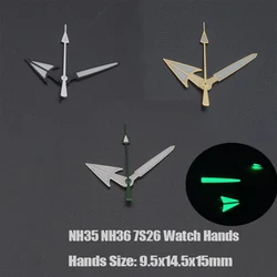 NH35 Hands C3 Green Luminous Watch hands Fit for 7s26 NH35 NH35a NH36 Movement SKX007 SKX009 Spare Parts Watch Hands Pointer